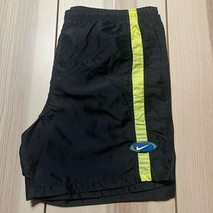 Vintage Nike Swoosh Neon‎ Stamp Swim Trunk Shorts